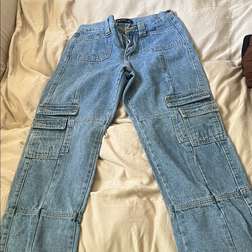 Lioness Light Blue Denim Pants